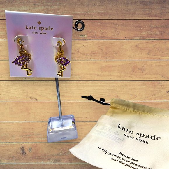 Kate Spade Stork Earrings BNWT - Picture 5 of 7